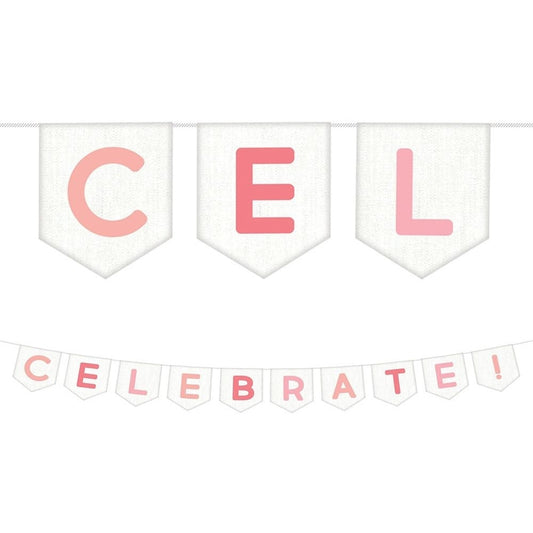Birthday Accessories Pinks Pennant Banner
