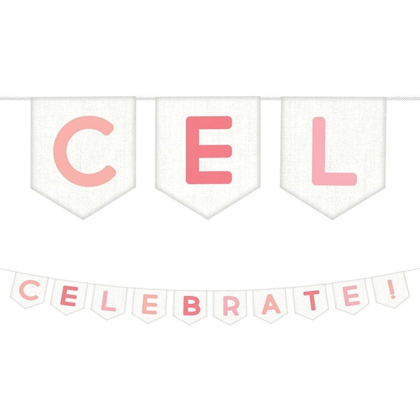 Birthday Accessories Pinks Pennant Banner