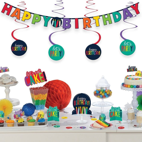 Birthday Accessories Rainbow Mini Decorating Kit