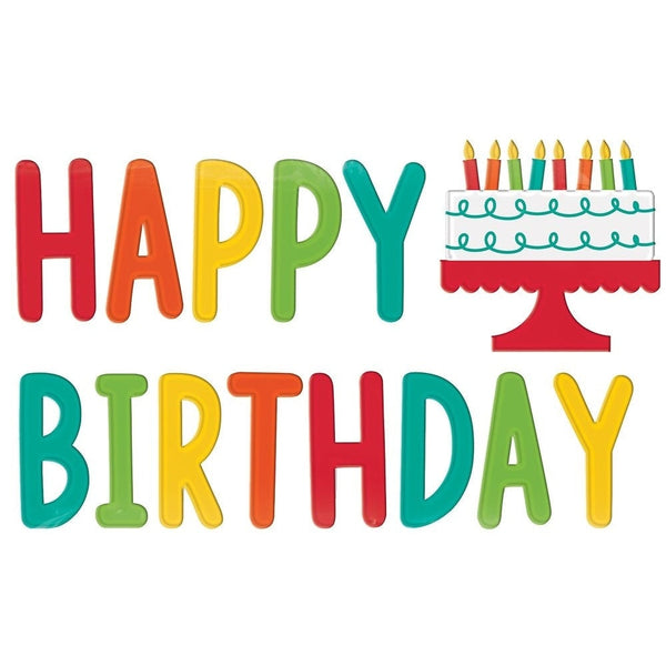 Birthday Accessories Rainbow Small Gel Cling