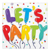Birthday Balloons Beverage Napkins
