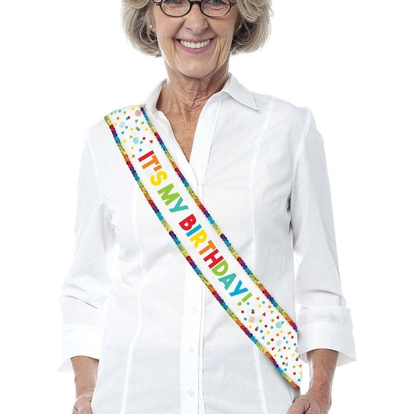 Birthday Celebration Fabric Sash