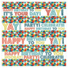 Birthday Triangles Printed Jumbo Gift Wrap