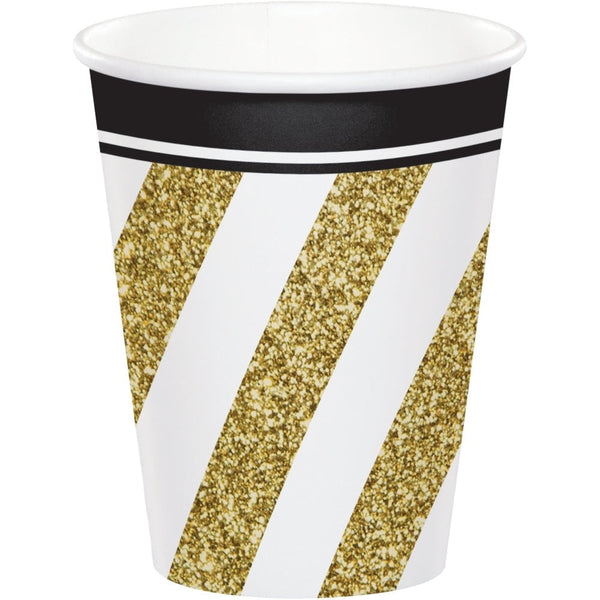 Black And Gold 9 Oz Cups