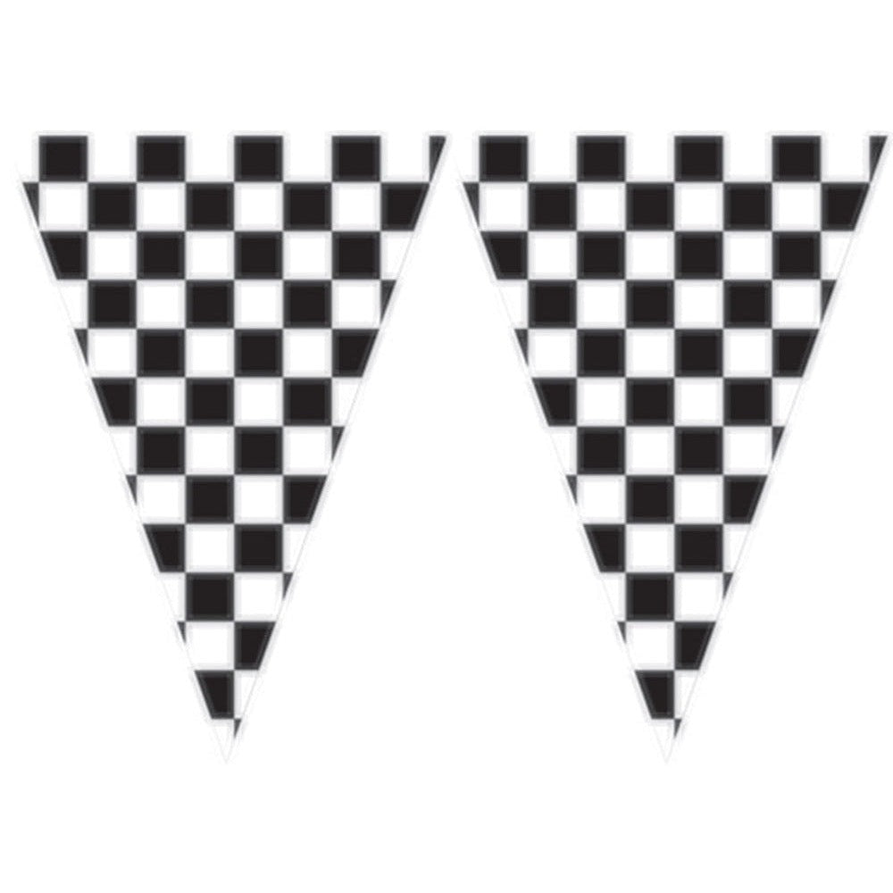 Black And White Check Flag Banner