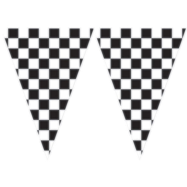 Black And White Check Flag Banner
