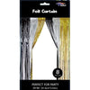 Black, Silver & Gold Metallic Curtain 3' X 8'