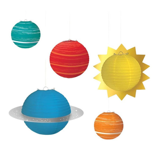 Blast Off Birthday Planet Paper Lanterns