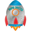Blast Off Birthday Postcard Invitations