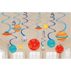 Blast Off Birthday Value Pack Foil Swirl Decorations