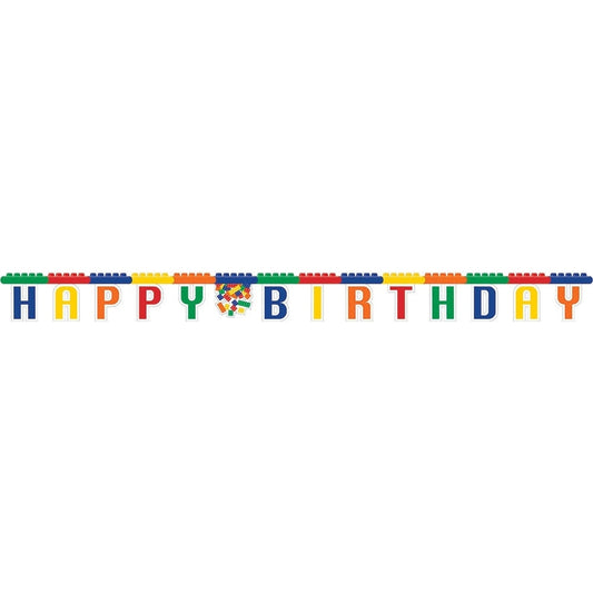 Block Party Party Banner Lego Inspired