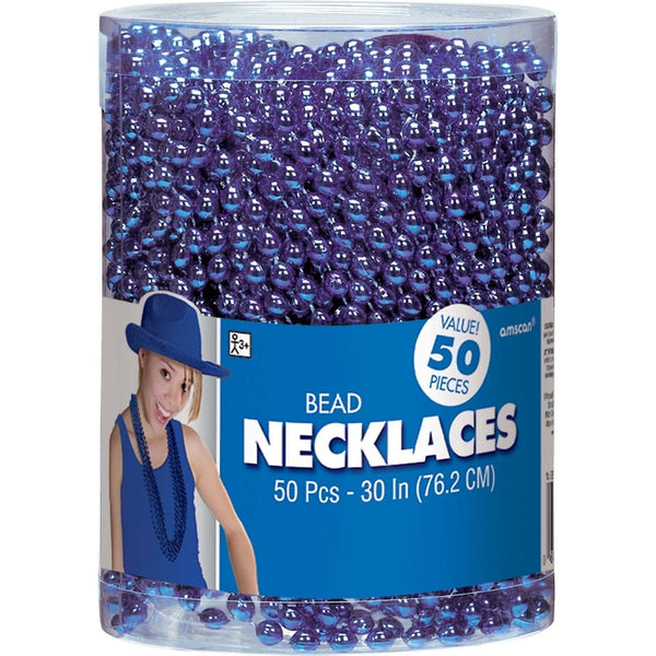 Blue Beads - 50 Necklaces Per Tub