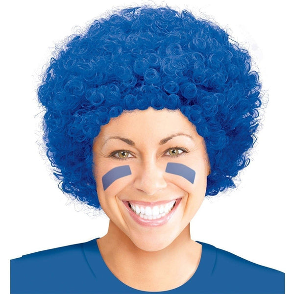 Blue Curly Wig