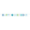 Blue Dots 1St Birthday Letter Banner, 6 Ft