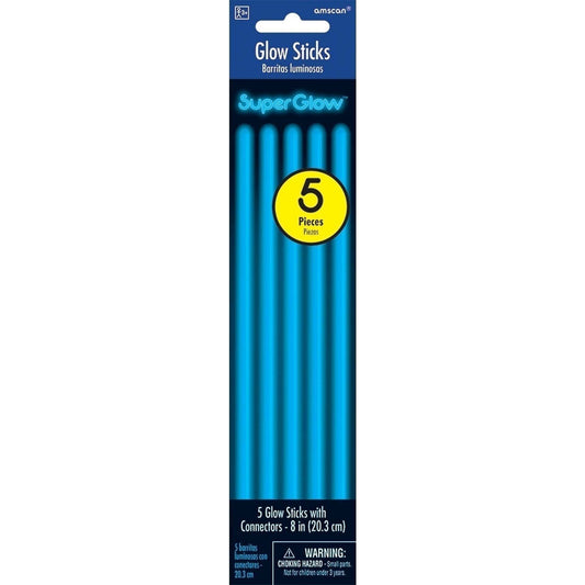 Blue Glow Sticks, 5 Count