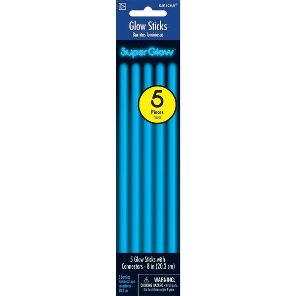 Blue Glow Sticks, 5 Count