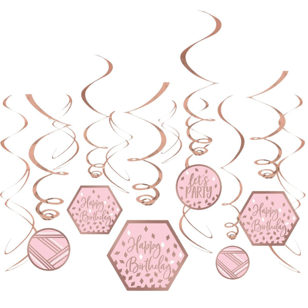 Blush Birthday Swirl Decoration