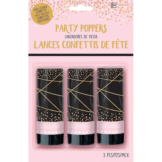 Blush Sixteen Confetti Party Poppers
