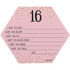 Blush Sixteen Wishes Cards