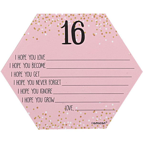 Blush Sixteen Wishes Cards