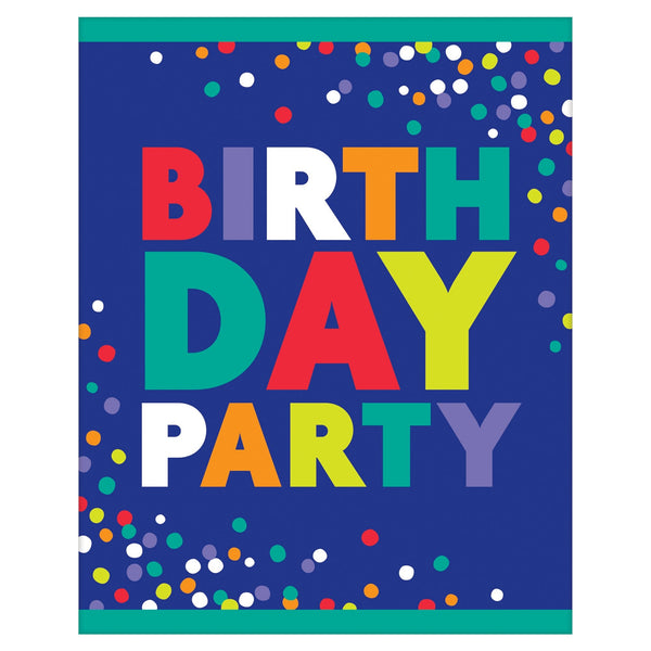 Bold Happy Birthday Postcard Invite