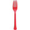 Boxed, Heavy Weight Forks, 20 Count. - Apple Red
