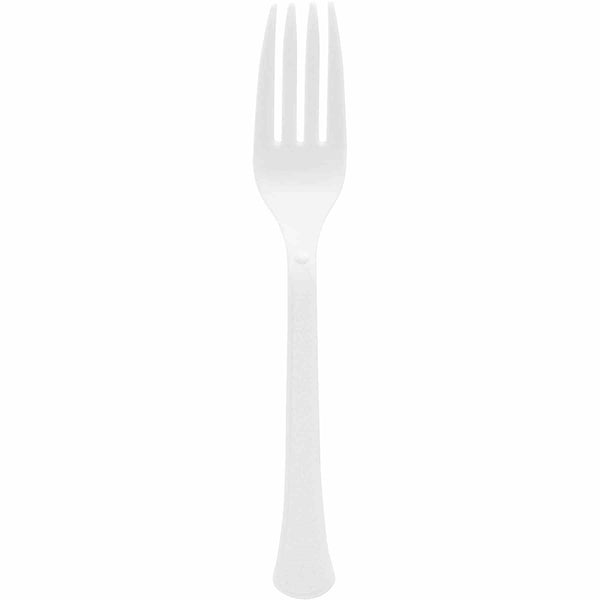 Boxed, Heavy Weight Forks, 20 Count. - Frosty White