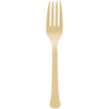 Boxed, Heavy Weight Forks, 20 Count. - Gold