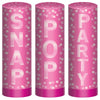 Bright Pink Confetti Poppers, 4"
