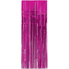 Bright Pink Metallic Curtain 3' X 8'
