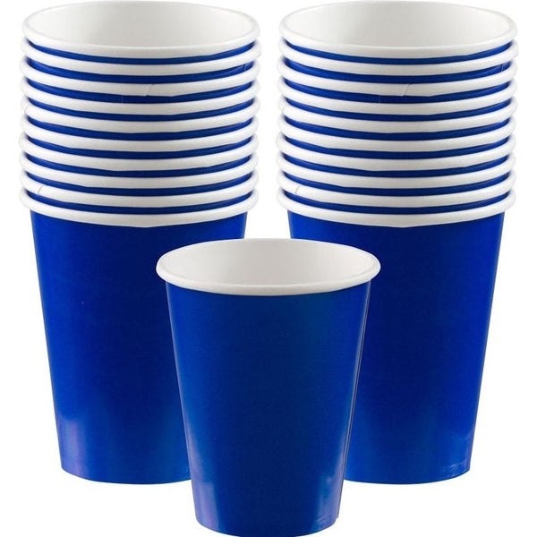 Bright Royal Blue Paper Cups, 9Oz.