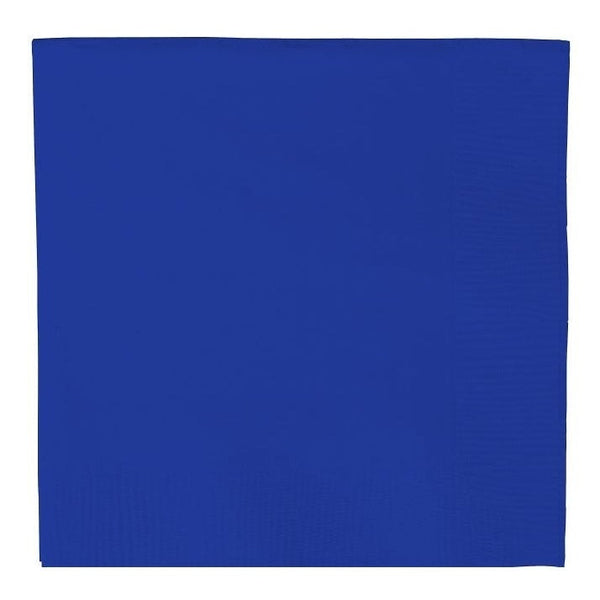 Bright Royal Blue Value Solid Beverage Napkins