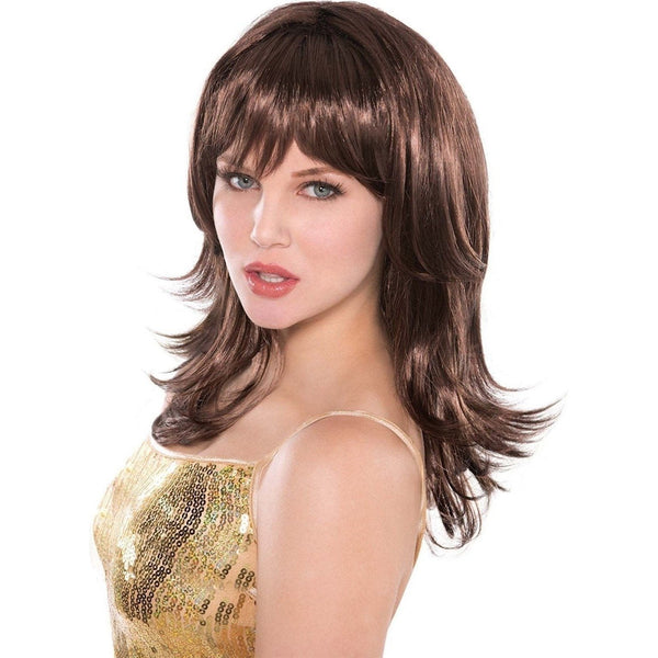 Brown Feather Shag Wig