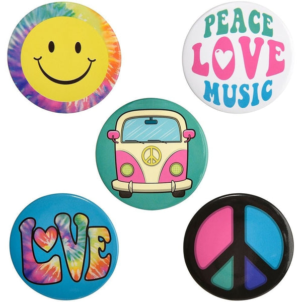 Buttons 60's Hippie