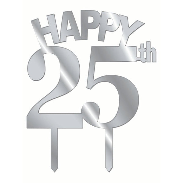 Cake Topper - 25 Silver