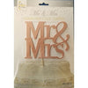 Cake Topper - Diamond Mr And Mrs Rose Gold