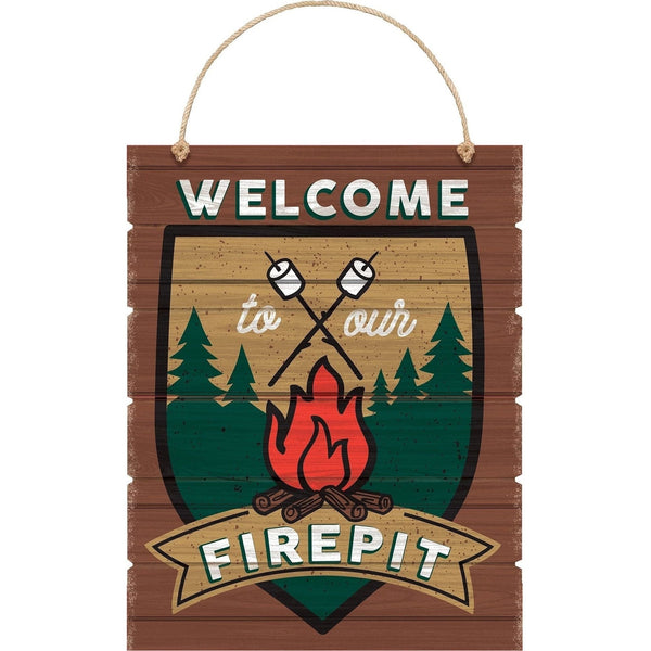 Camping Easel Sign Firepit