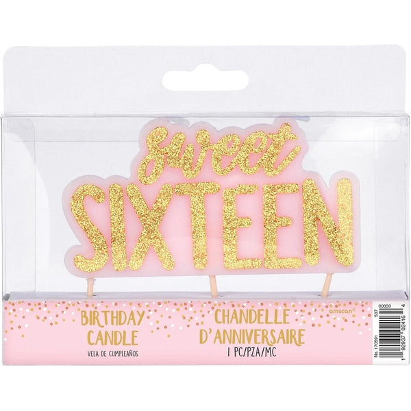Blush Sixteen Glitter Pick Candle