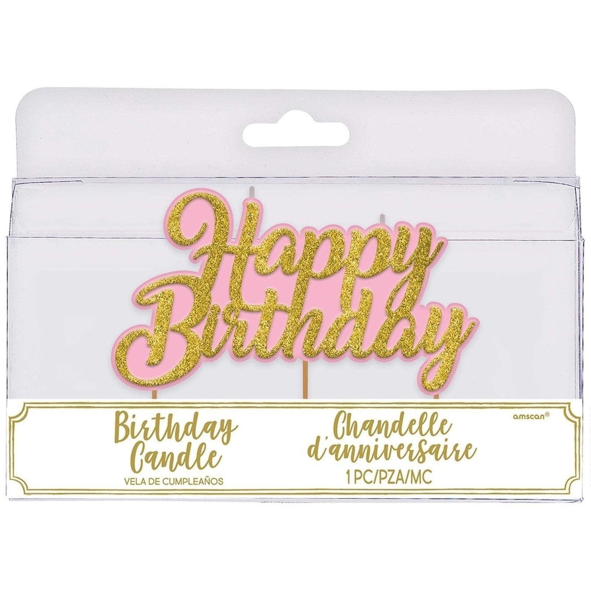 Confetti Fun Glitter Birthday Pick Candle