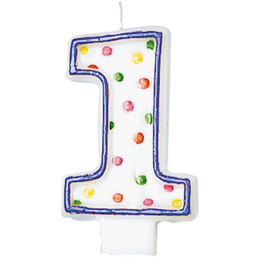 Polka Dots #1 Flat Molded Candle
