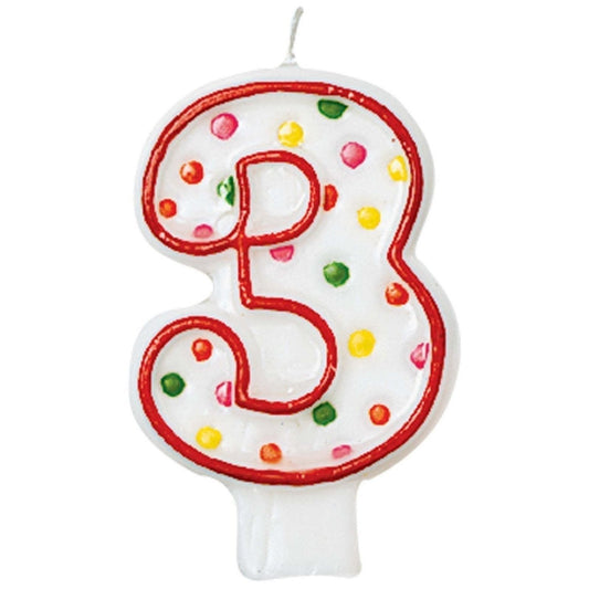 Polka Dots #3 Flat Molded Candle