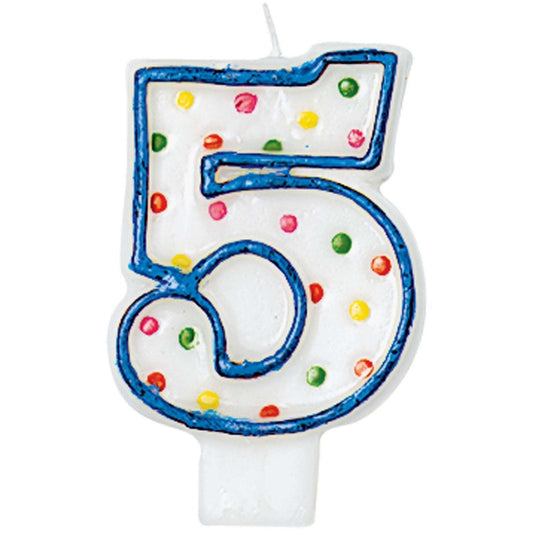 Polka Dots #5 Flat Molded Candle