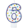 Polka Dots #6 Flat Molded Candle