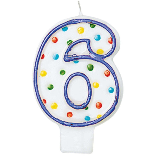 Polka Dots #6 Flat Molded Candle