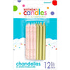 Glitter And Metallic Candles - Gold