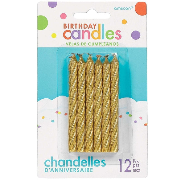 Large Spiral Candles - Gold