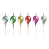 Metallic Balloon Pick Birthday Candles - Assorted, 6 Count