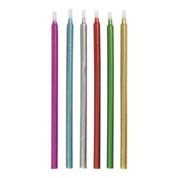 Metallic Birthday Candles 5" - Assorted, 12 Count