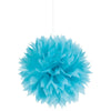 Caribbean Blue Fluffy Paper Decorations