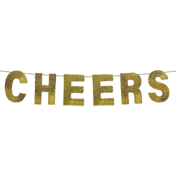Cheers Sequin Banner